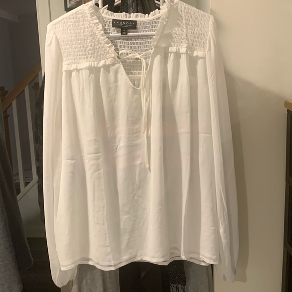 Laundry By Shelli Segal Tops - New White Peasant Blouse by Laundry